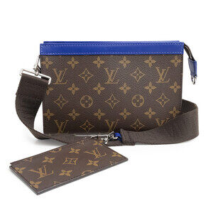 Louis Vuitton Gaston Bum Bag Macassar Brown Indigo Blue Brown